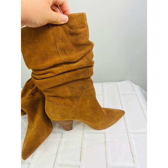 NEW Aldo brown slouchy pointed toe suede boots size 8 - Picture 6 of 10